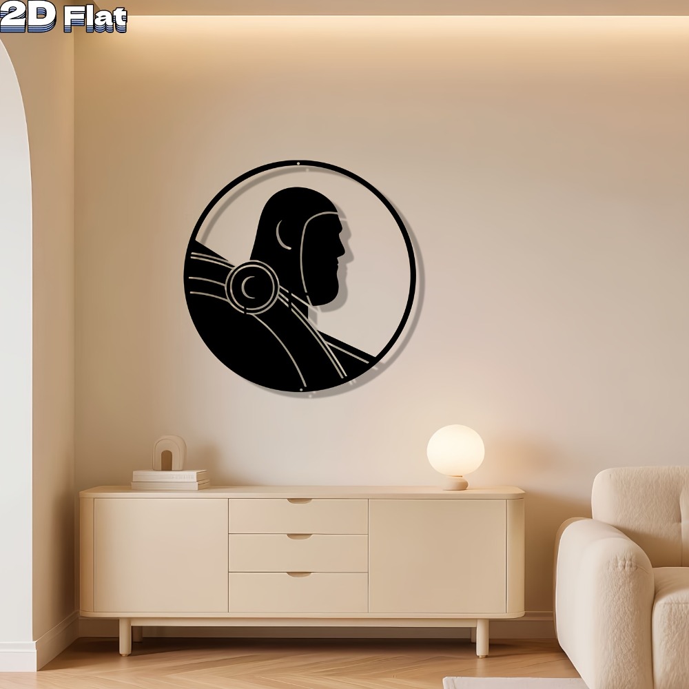 Tech Office Wall Decor - CIFbuy โมเดิร์นโรบอท งานศิลปะติดผนังโลหะ ประติมากรรมเหล็ก สำหรับตกแต่งบ้าน สวน