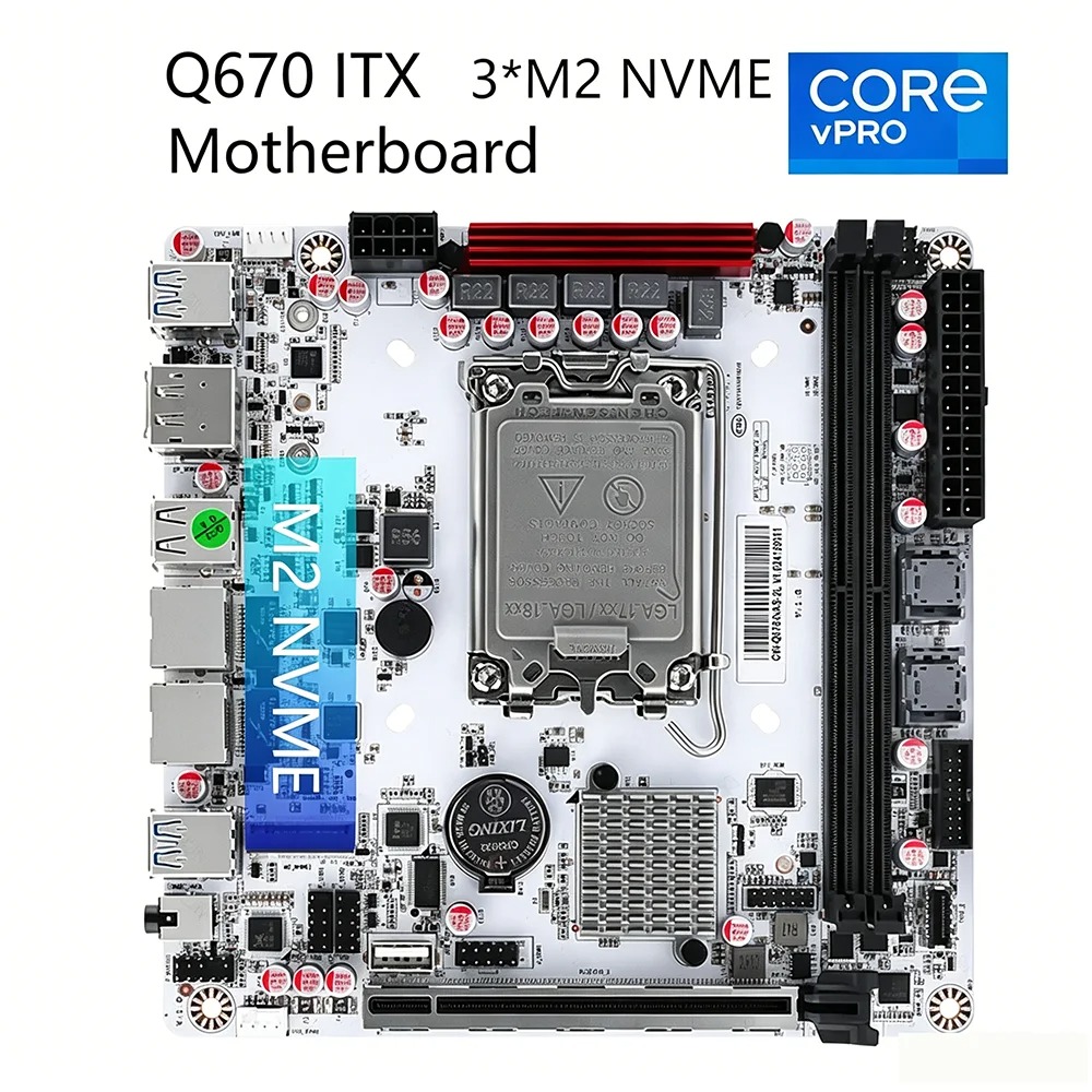 Office Tech Products - ชุดเมนบอร์ด Q670 ITX NAS รองรับ CPU