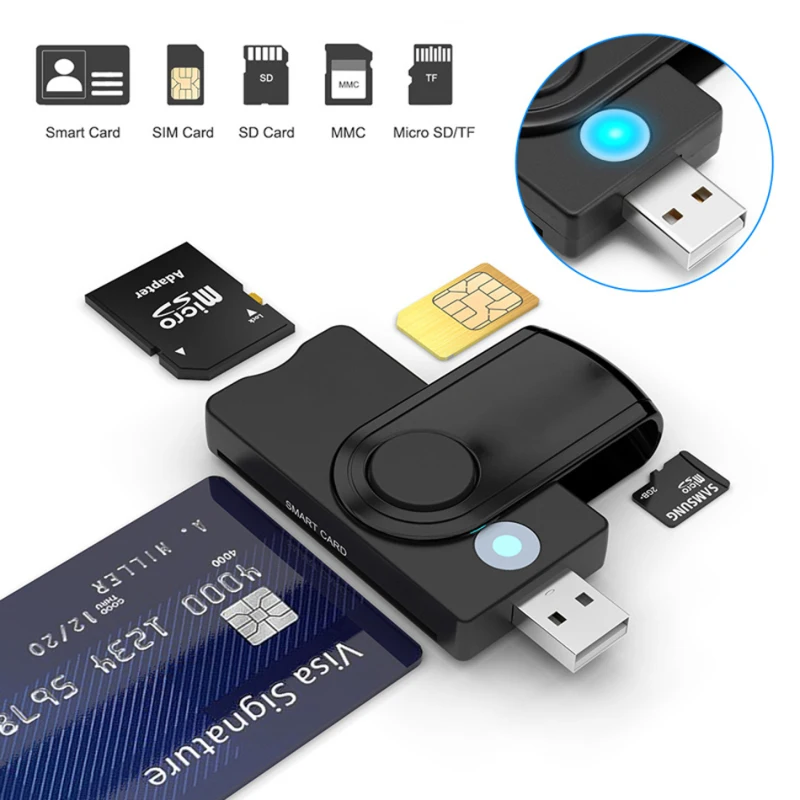 Smart Card Reader - USB 3.0 2.0สมาร์ทเครื่องอ่านการ์ด TF Micro SD