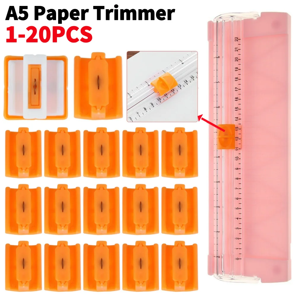 Paper Cutting Guillotine - 1-20PCS A4 A5 กระดาษตัด Guillotine เปลี่ยนใบมีดเครื่องตัดดึงไม้บรรทัดสําหรับ