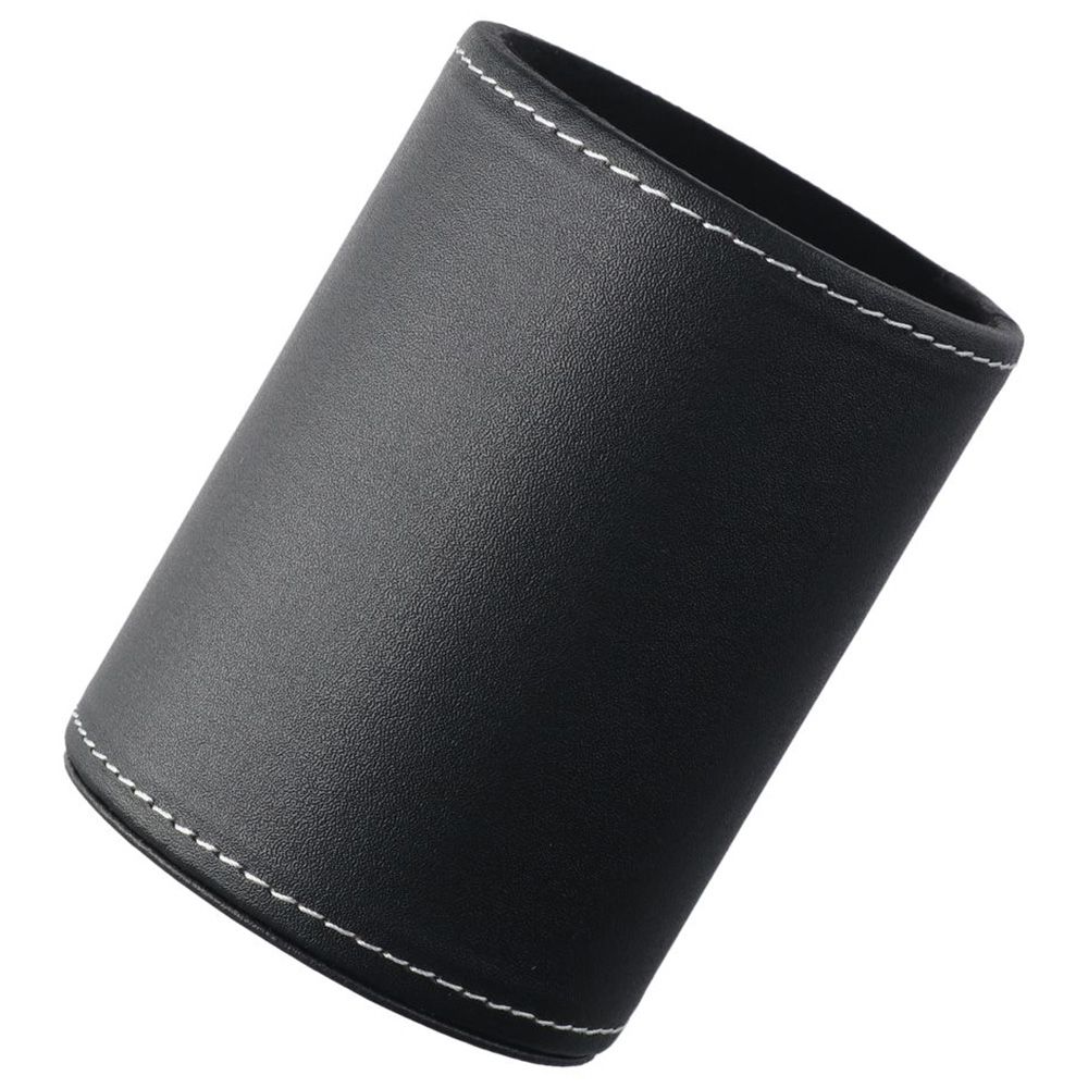 Home Office Tech Gadgets - ที่ใส่ปากกาทรงกลมหนังสีดำอเนกประสงค์ที่เก็บปากกาขนาด4.92x3.27นิ้ว