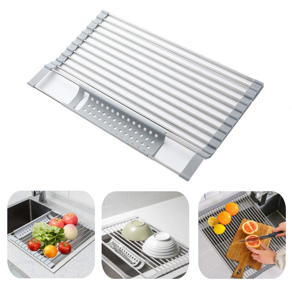 Server Rack Shelf - ห้องครัวพับอ่างล้างจานแผ่นเก็บชาม 304 สแตนเลสสตีลจานDrying RackจานDrainerชั้นวางอุปกรณ์ครัว