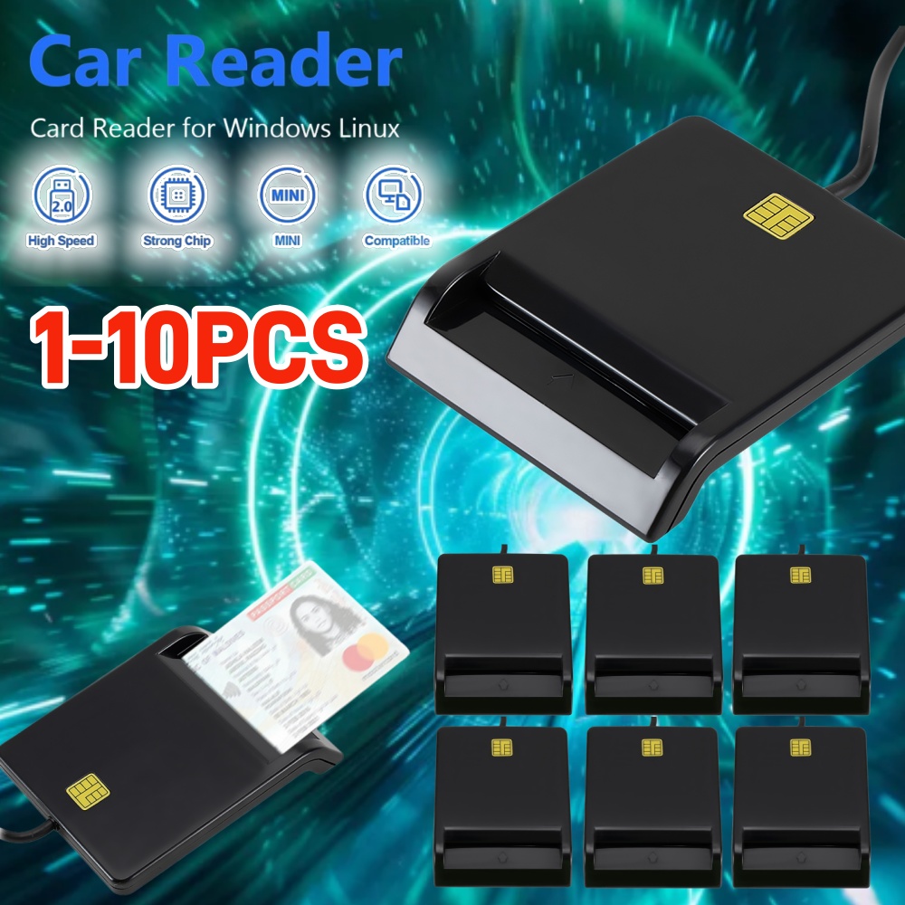 Smart Card Reader - 1-10PCS ใช้งานได้อย่างเสถียร USB Smart Card Reader