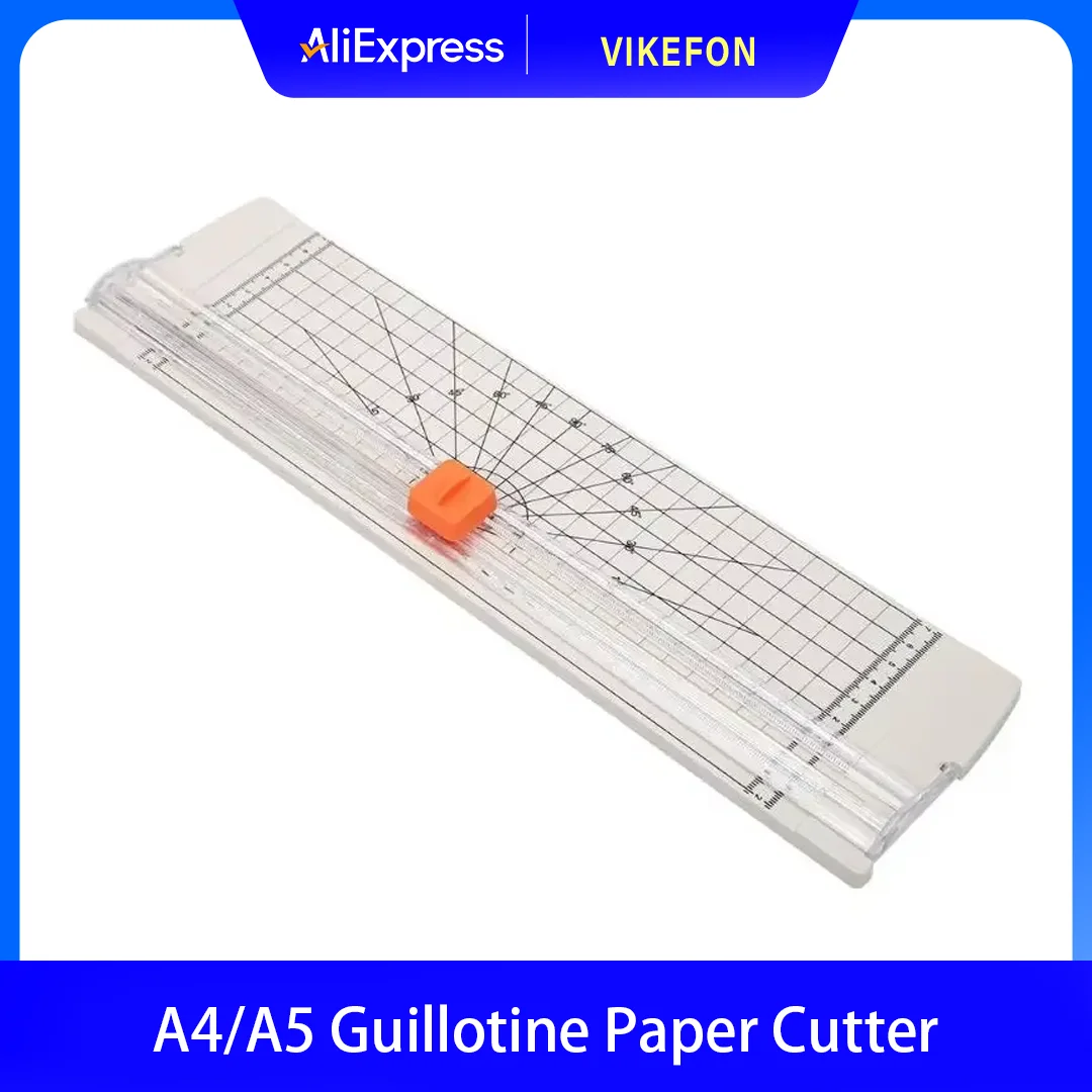 Paper Cutting Guillotine - เครื่องตัดกระดาษแบบกิโยตินสำหรับสำนักงาน ขนาด A4 A5 พร้อมระบบป้องกันอัตโนมัติสำหรับกระดาษคูปองและงานฝีมือ พร้อมแผ่นรองตัดน้ำหนักเบา