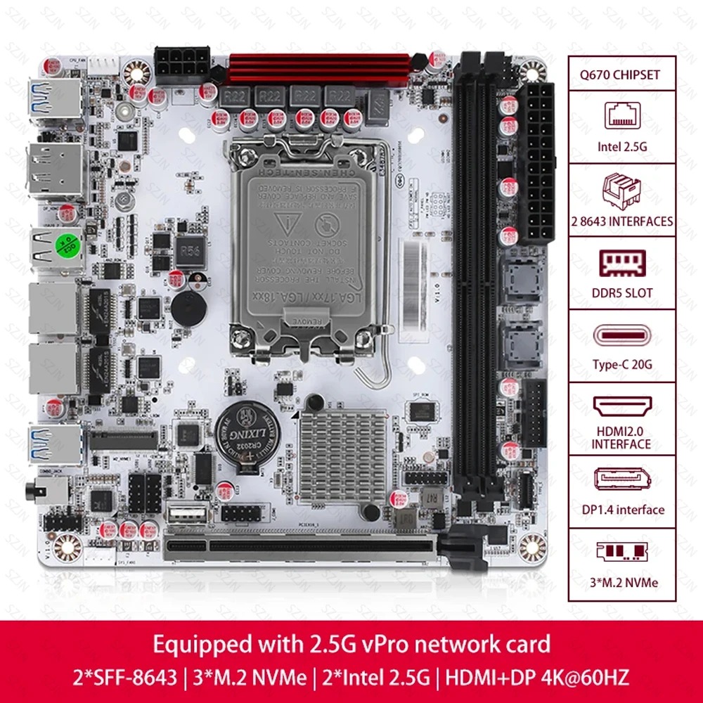 ชุดเมนบอร์ด Q670 ITX NAS รองรั - Office Tech Products บทวิจารณ์และราคา