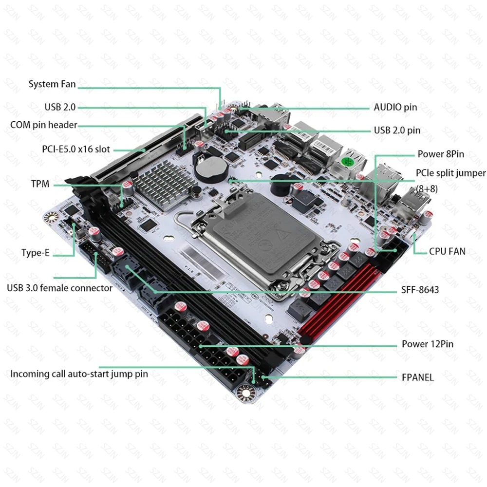 ชุดเมนบอร์ด Q670 ITX NAS รองรั - Office Tech Products บทวิจารณ์และราคา