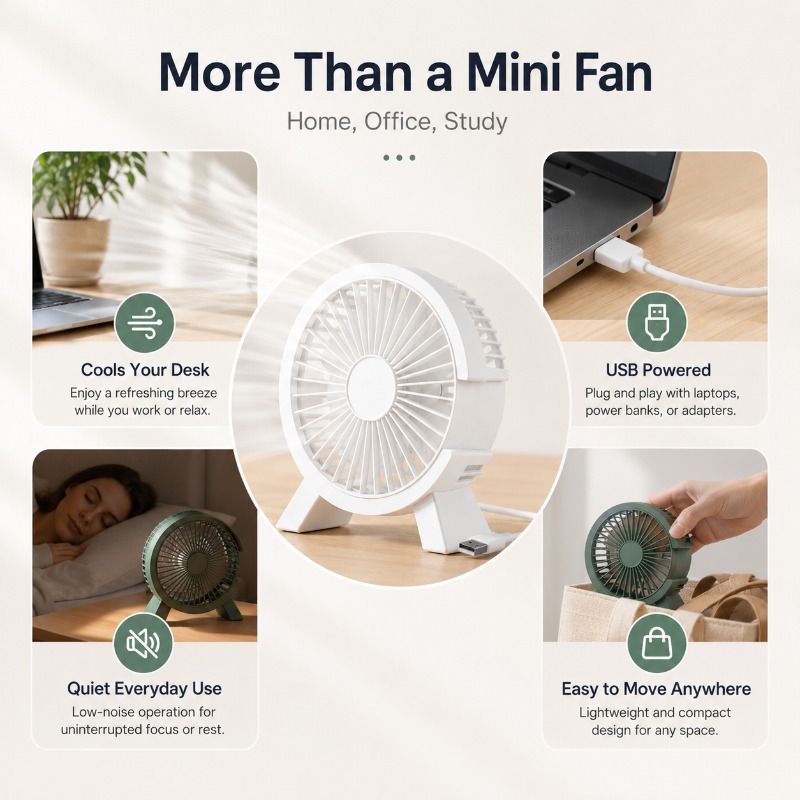 พัดลมตั้งโต๊ะแบบชาร์จไฟได้ขนาด - Home Office Tech Gadgets บทวิจารณ์และราคา