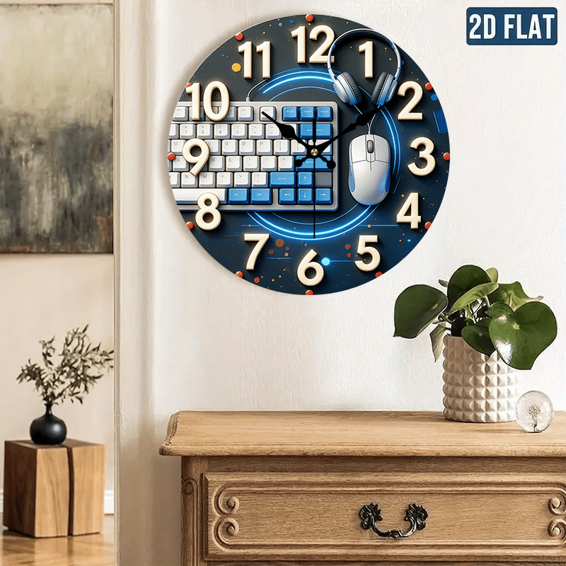นาฬิกาแขวนผนังไม้สไตล์เทค 2D แ - Tech Office Wall Decor บทวิจารณ์และราคา