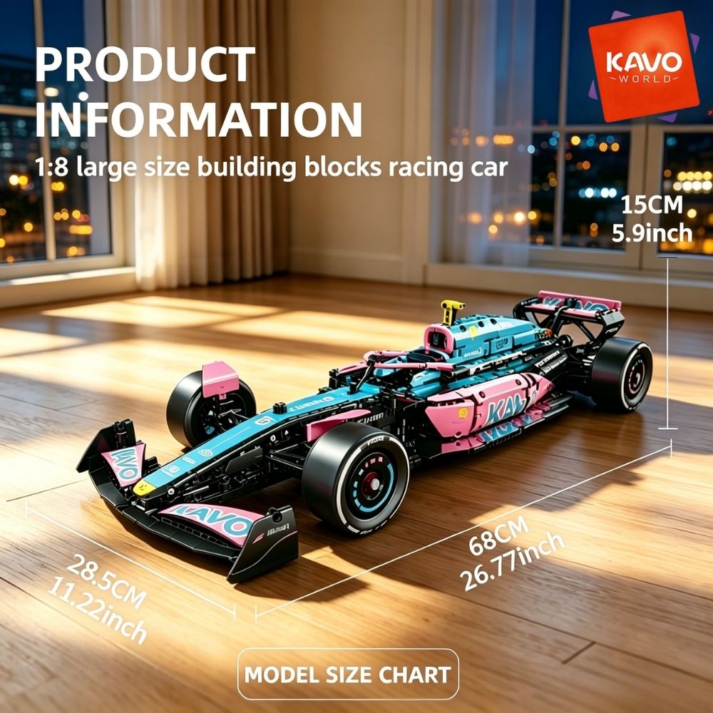 KAVOWORLD 1:8 ชุดตัวต่อรถแข่งส - Office Tech Products บทวิจารณ์และราคา