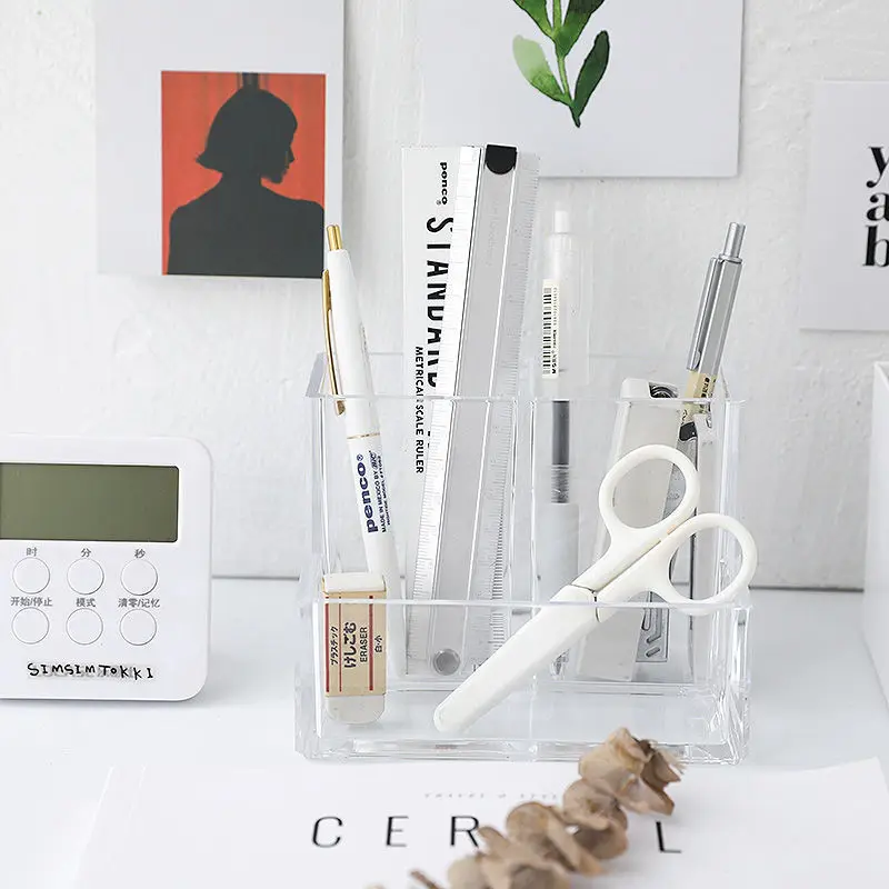 ที่ใส่ปากกาสามช่องแบบอะคริลิคใ - Home Office Tech Gadgets บทวิจารณ์และราคา