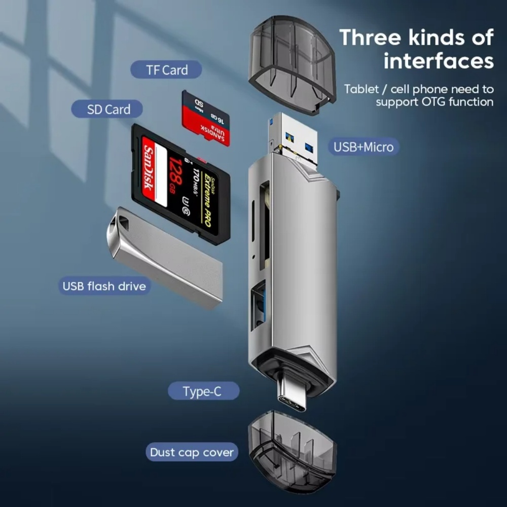 เครื่องอ่านการ์ด USB 3.0 OTG 6 - Smart Card Reader บทวิจารณ์และราคา