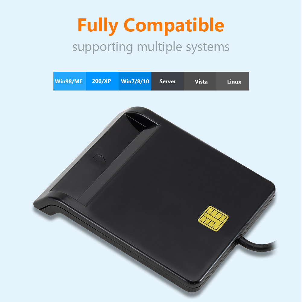 1-10PCS ใช้งานได้อย่างเสถียร U - Smart Card Reader บทวิจารณ์และราคา