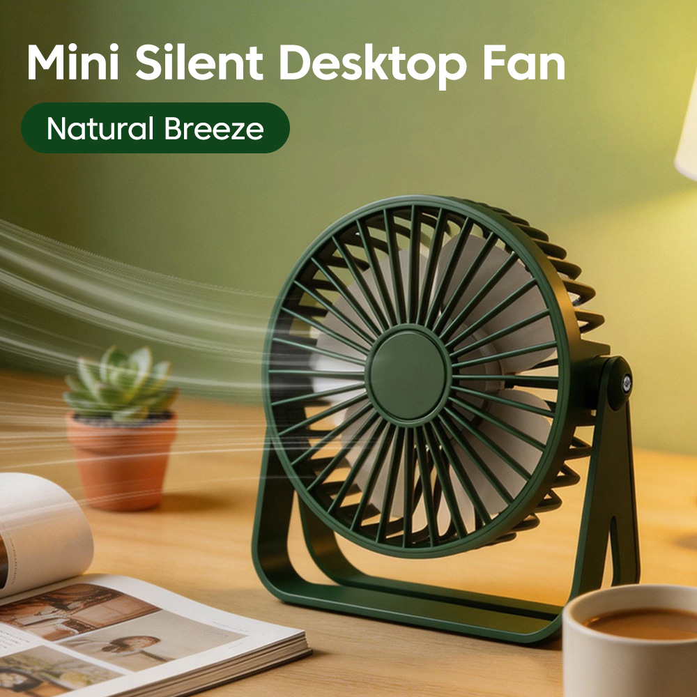 พัดลมตั้งโต๊ะมินิ USB แบบพกพา  - Home Office Tech Gadgets บทวิจารณ์และราคา