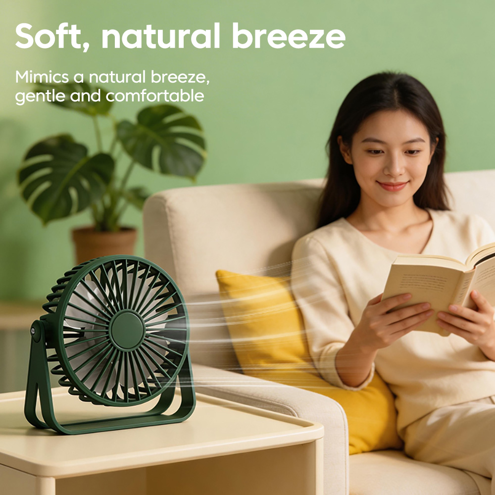 พัดลมตั้งโต๊ะมินิ USB แบบพกพา  - Home Office Tech Gadgets บทวิจารณ์และราคา